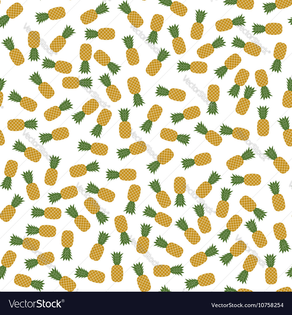 Fresh ripe pineapple seamless pattern