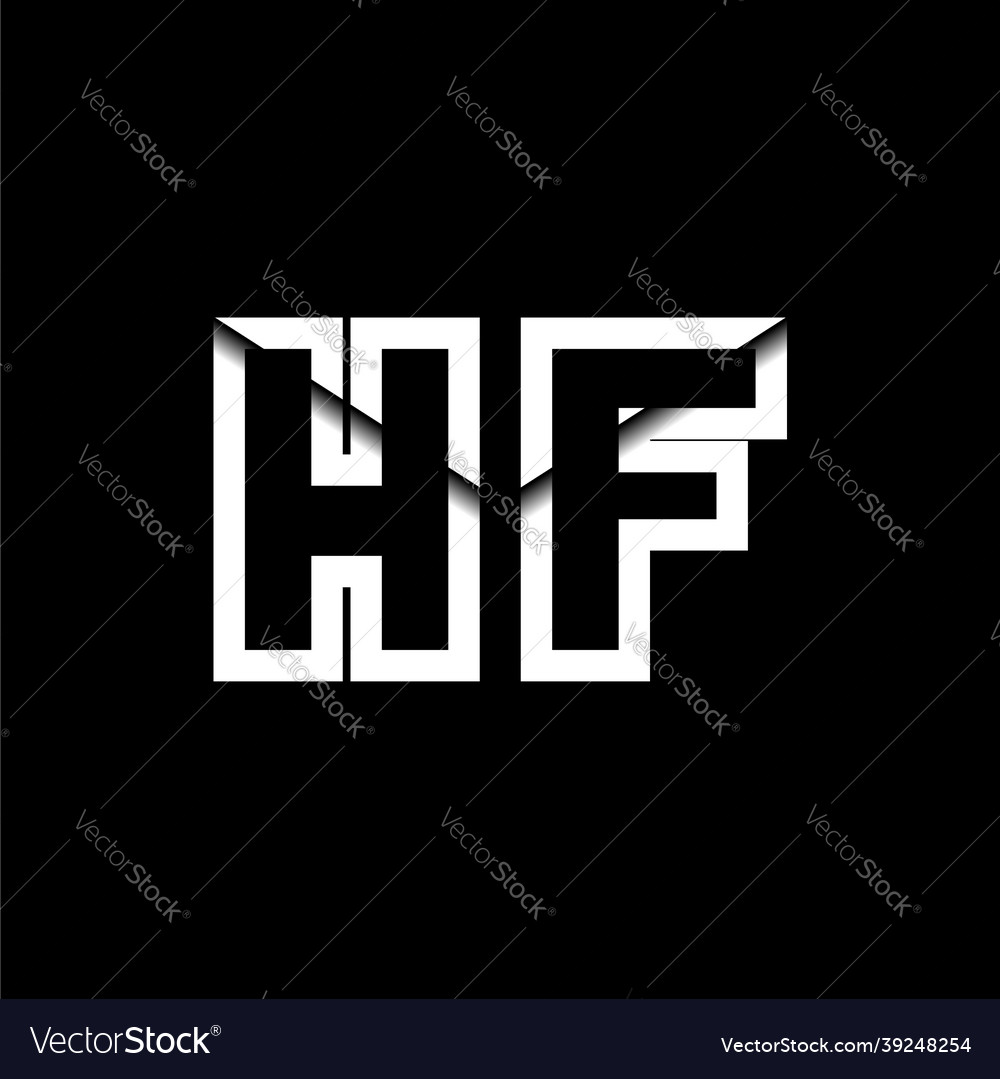 Hf monogram envelope shape style