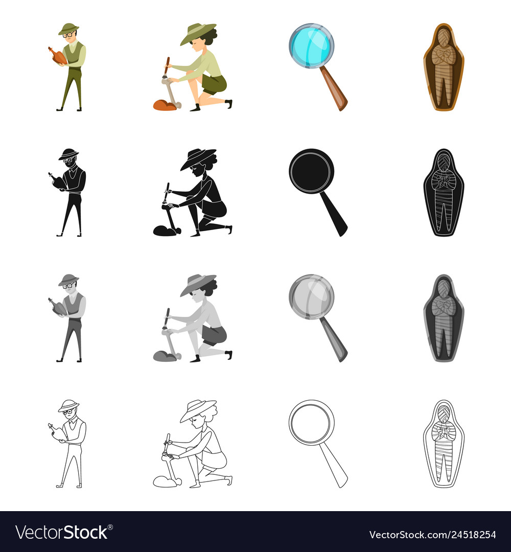Isolated object of story and items logo set vector image Isolated object of story and items logo set