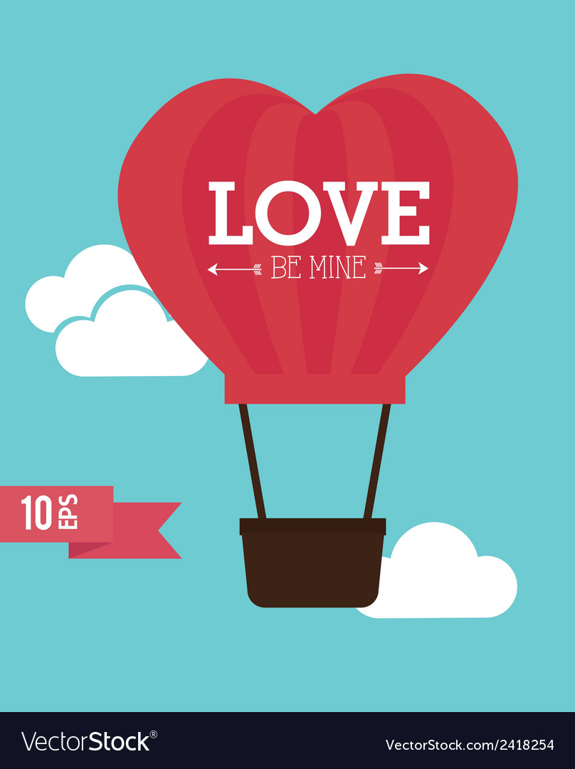 Love design over cloudscape background