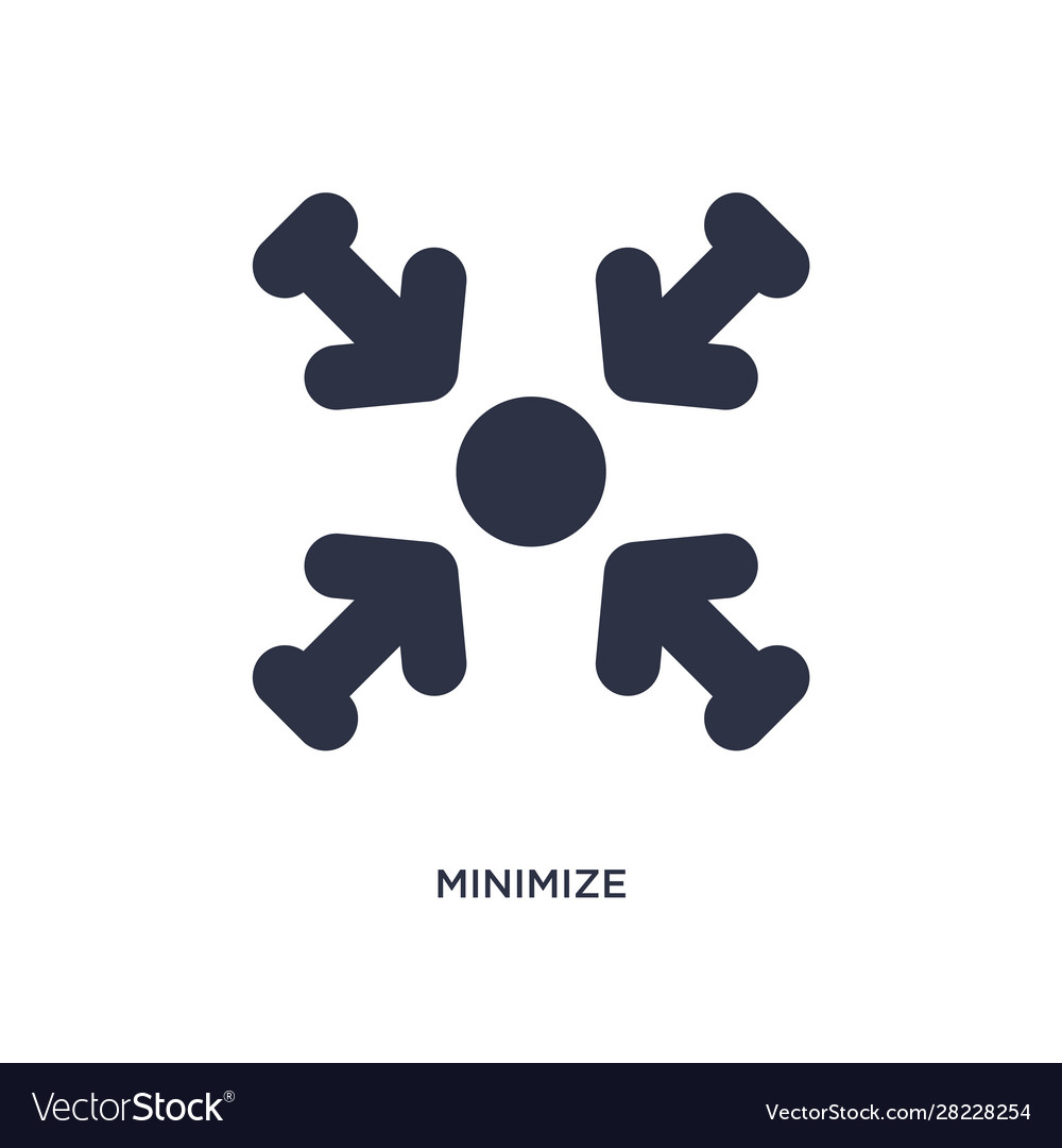 Minimize icon on white background simple element vector image Minimize icon on white background simple element