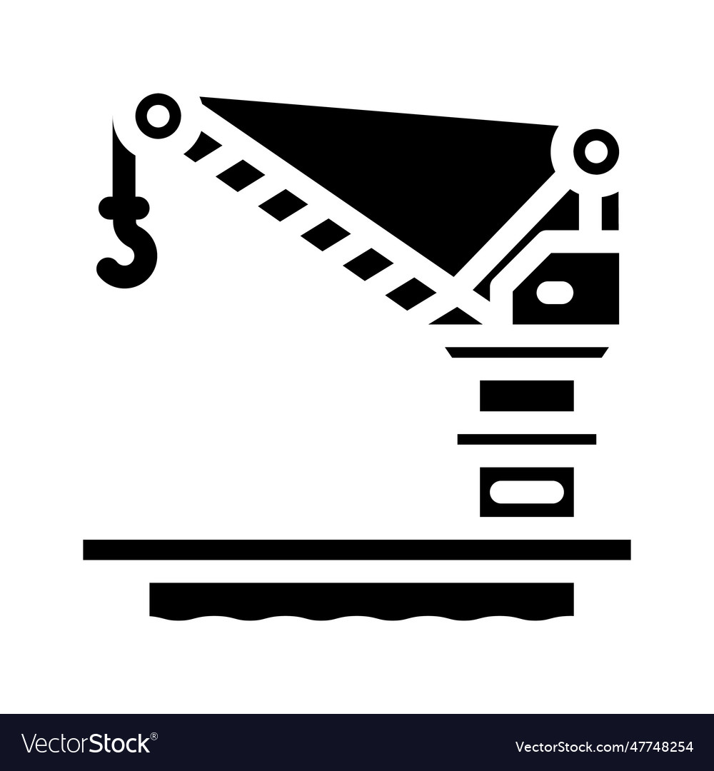 Oil rig crane petroleum engineer glyph icon