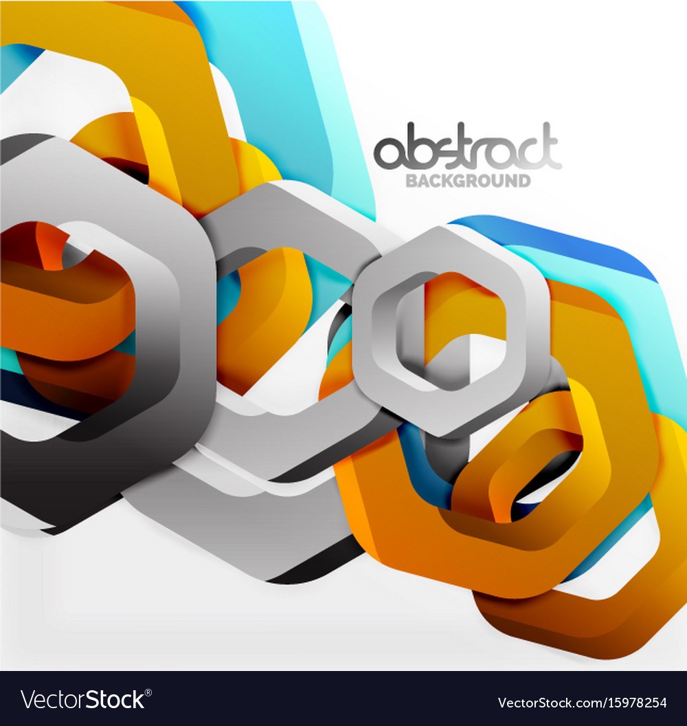 Overlapping hexagons design background