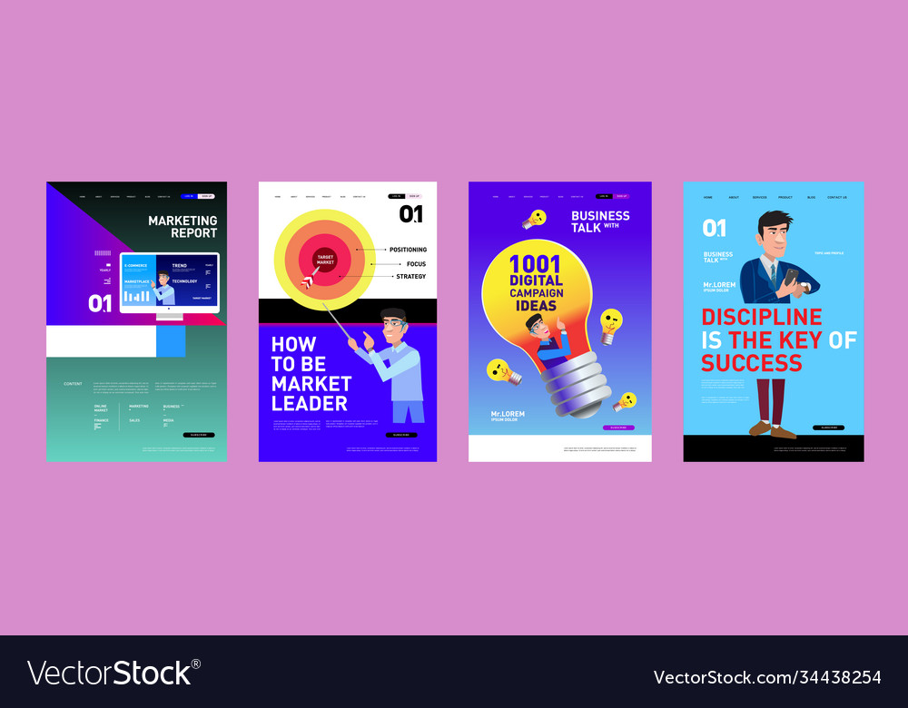 Presentation and website interface layout design