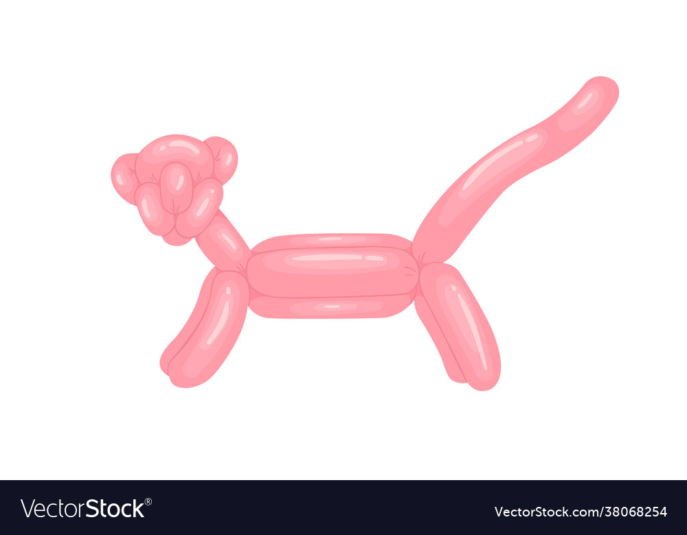 Realistischer tierförmiger Ballon lustig kindisch vector image Realistischer tierförmiger Ballon lustig kindisch