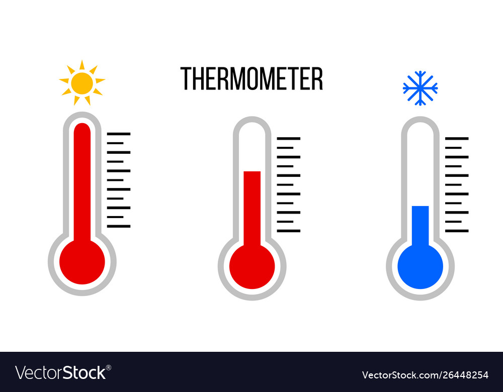 Set thermometers with different levels vector image Set thermometers with different levels