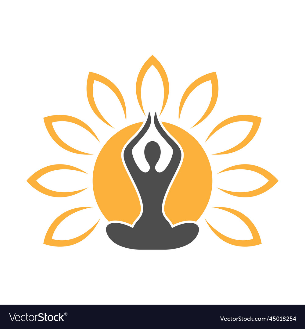 Yoga Logo Icon Design Royalty Free Vector Image