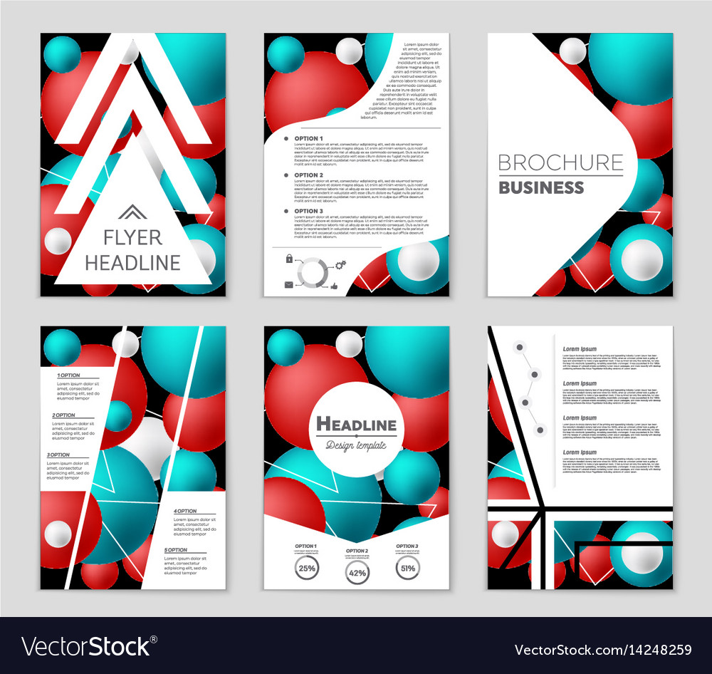 Abstract layout background set for art