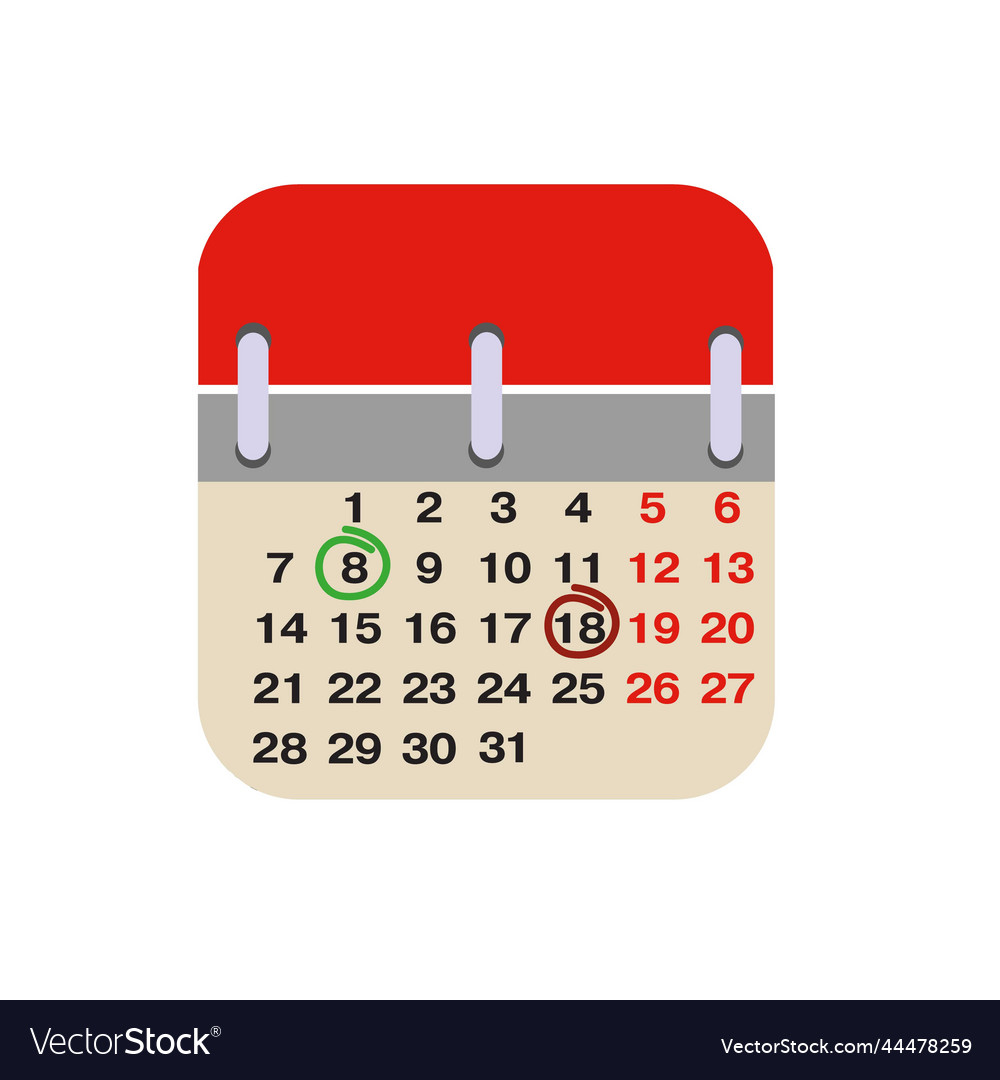 Calendar icon eps10 Royalty Free Vector Image - VectorStock