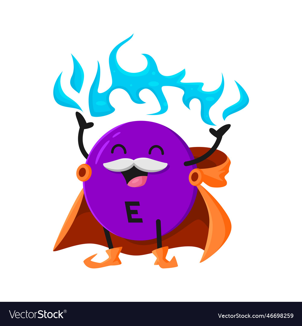 Cartoon vitamin e sorcerer tocopherol character Vector Image Cartoon vitamin e sorcerer tocopherol character
