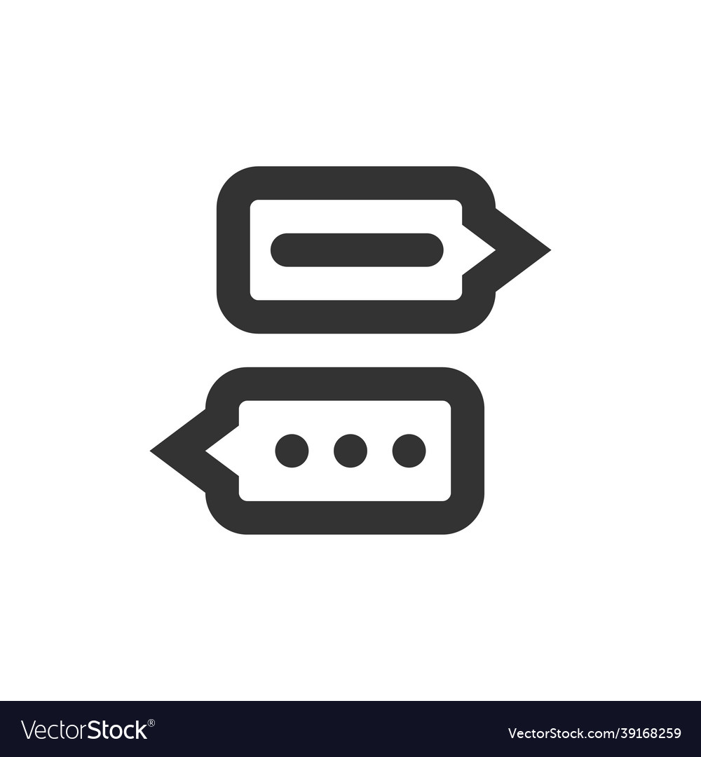 Chat speech bubble and dialog balloon line style