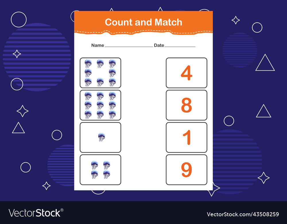 Count and match with the correct number matching