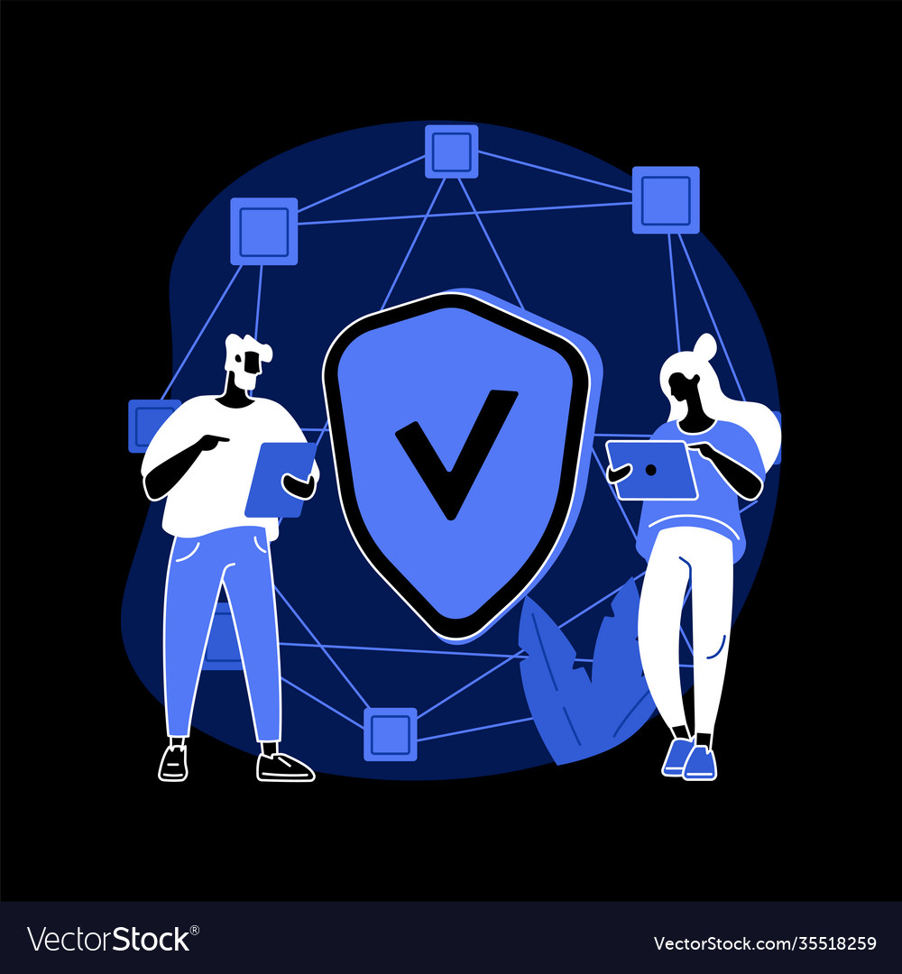 Decentralized application abstract concept vector image Decentralized application abstract concept