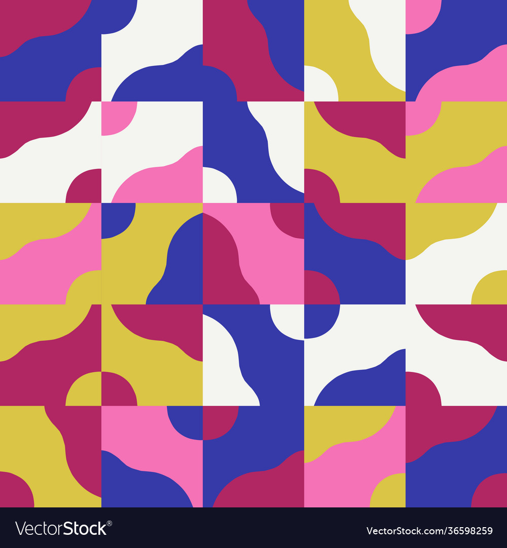Digital collage pattern design vector image Digital collage pattern design