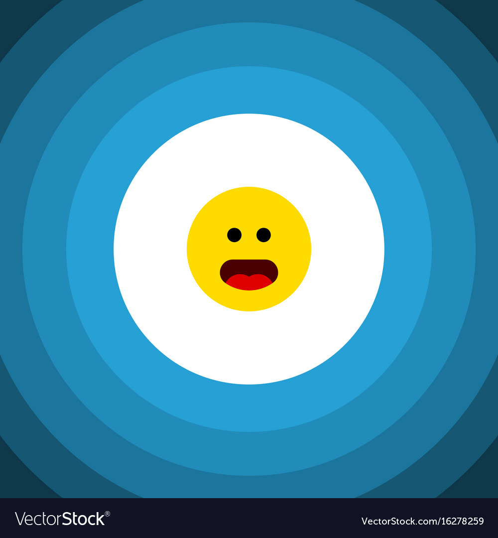 Isolated confused flat icon wonder element
