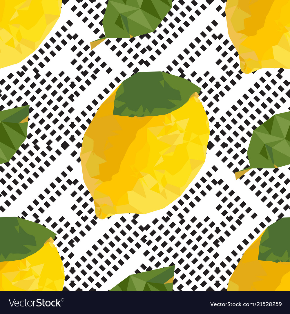 Lemon seamless pattern vector image Lemon seamless pattern