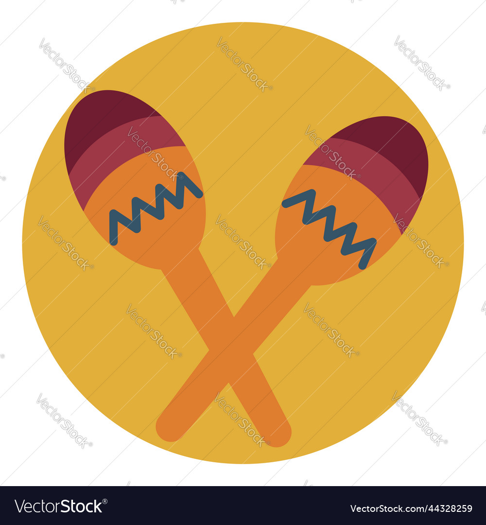 Maracas instrument on a white background Vector Image