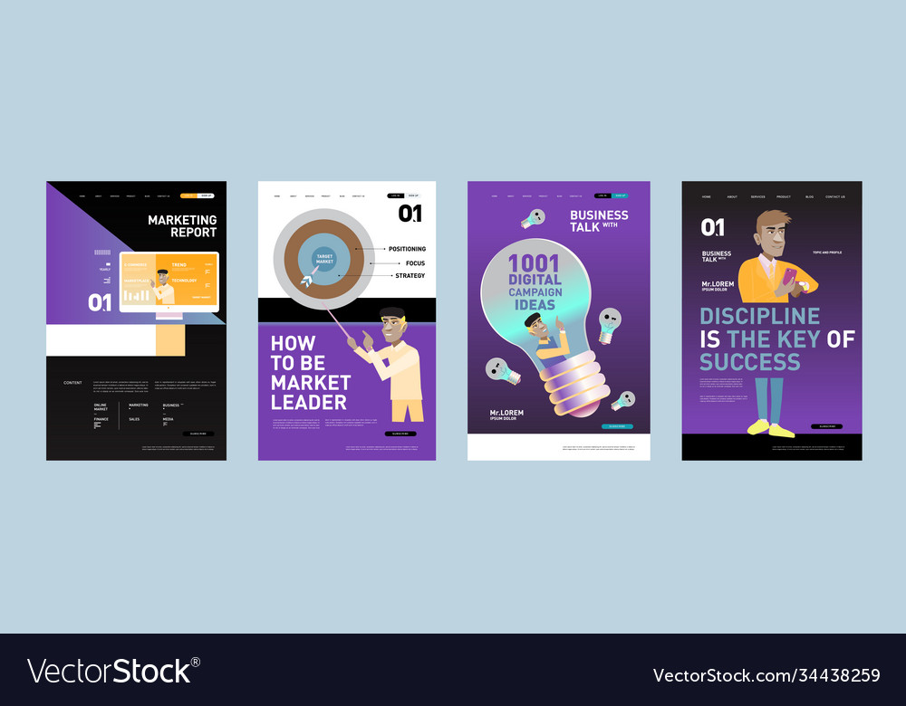 Presentation and website interface layout design