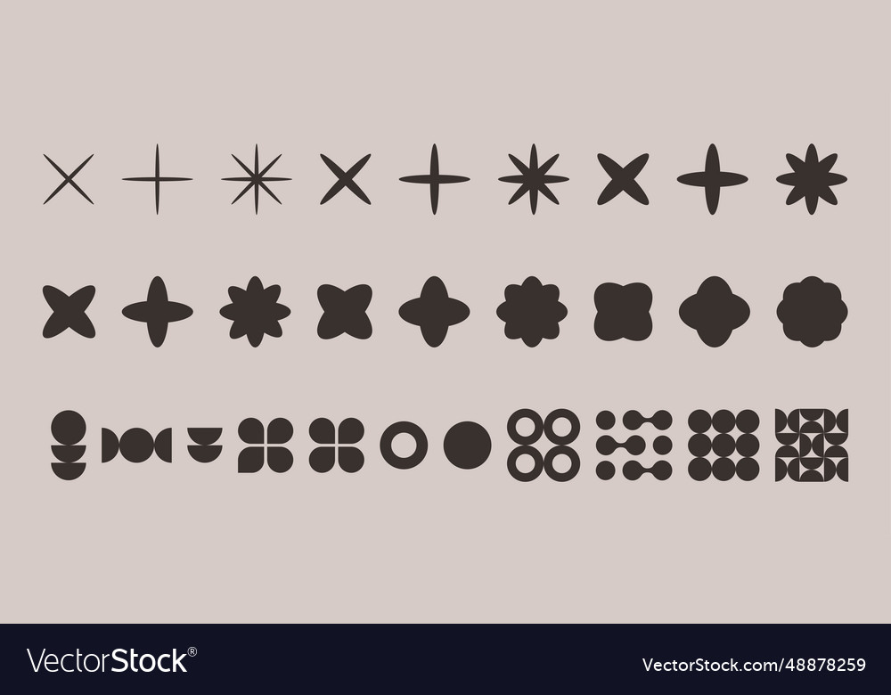 Retro Sparkle Star Icons