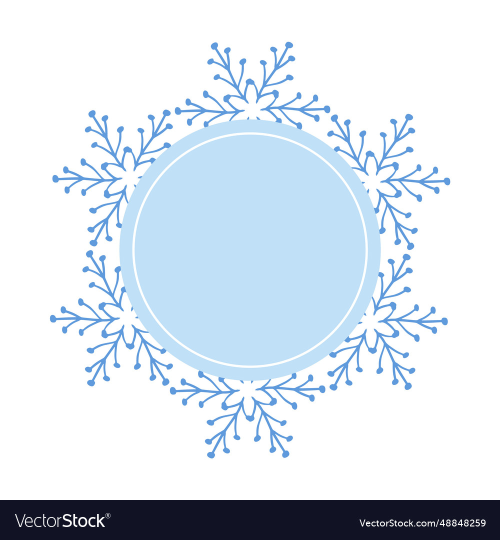 Round christmas winter decorative snowflake