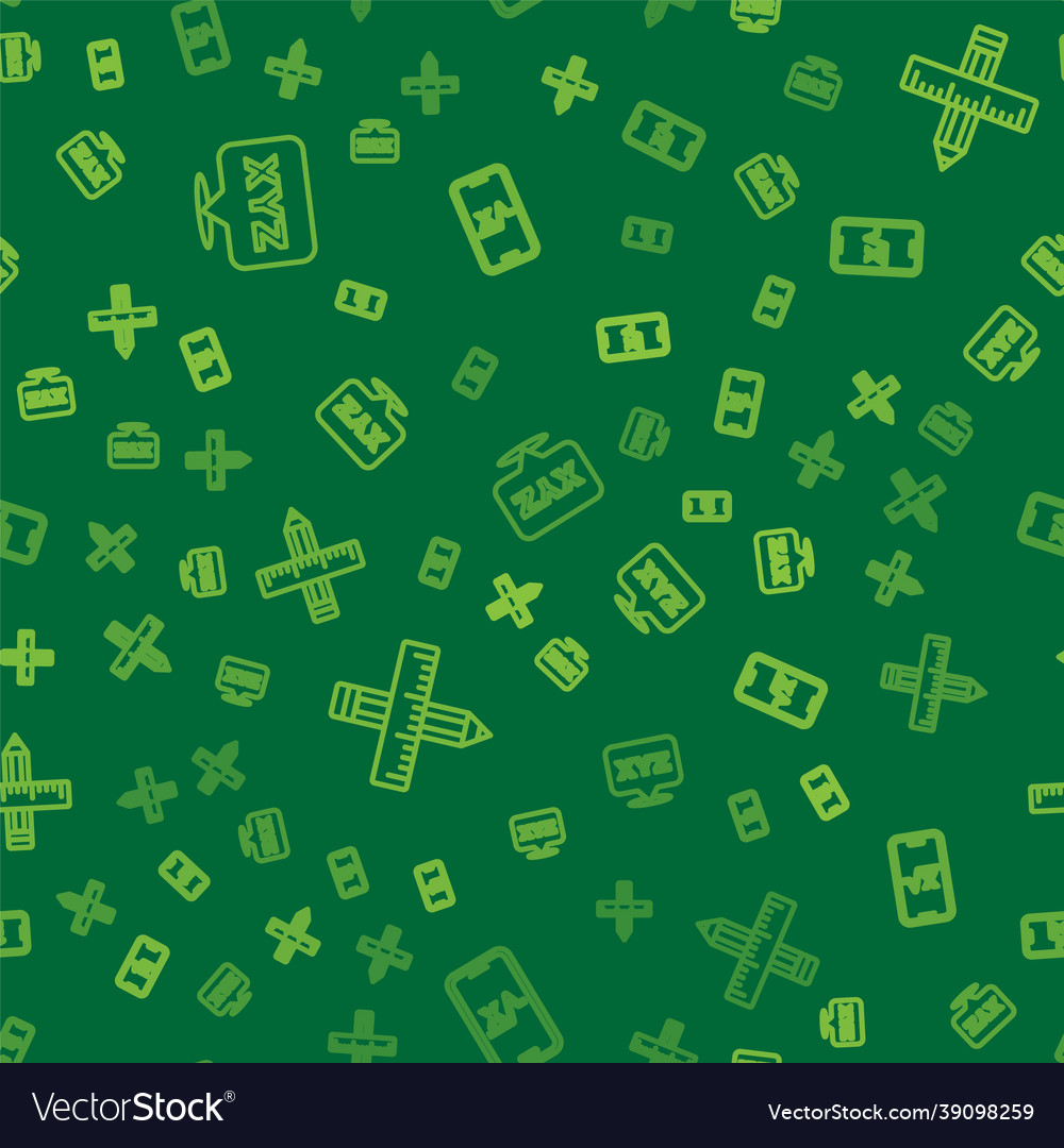 Set line xyz coordinate system crossed ruler vector image Set line xyz coordinate system crossed ruler