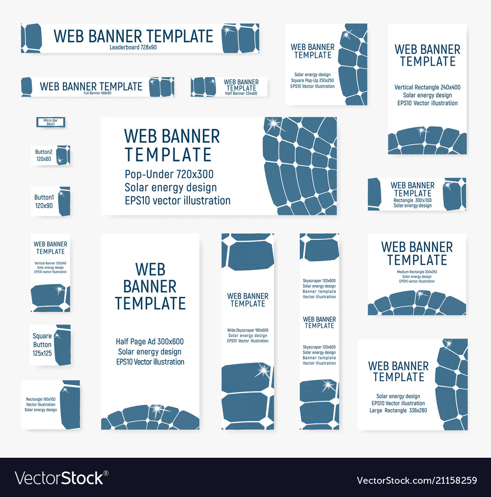 Set Of Web Banners Of Standard Sizes Royalty Free Vector