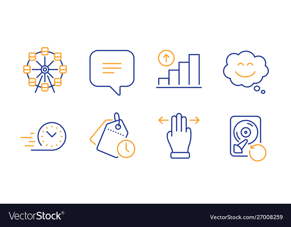 Smile chat multitasking gesture and graph chart