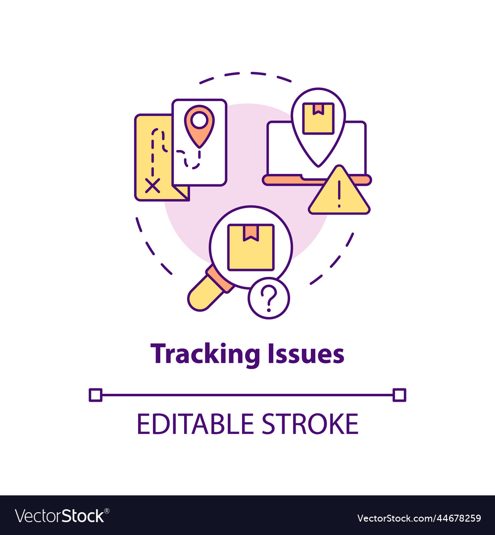 Tracking issues concept icon