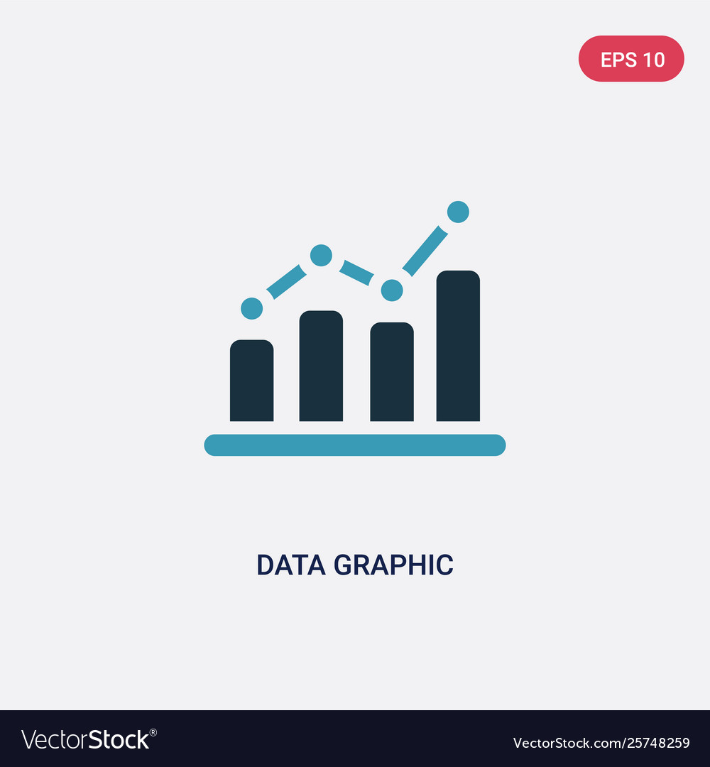 Two color data graphic icon from seo and web