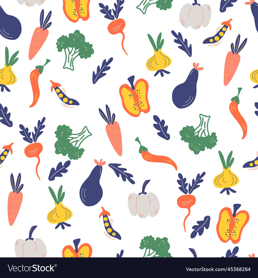 0031 vegetables pattern Royalty Free Vector Image