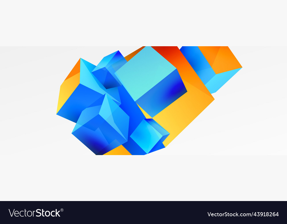 3d cubes abstract background composition vector image 3d cubes abstract background composition