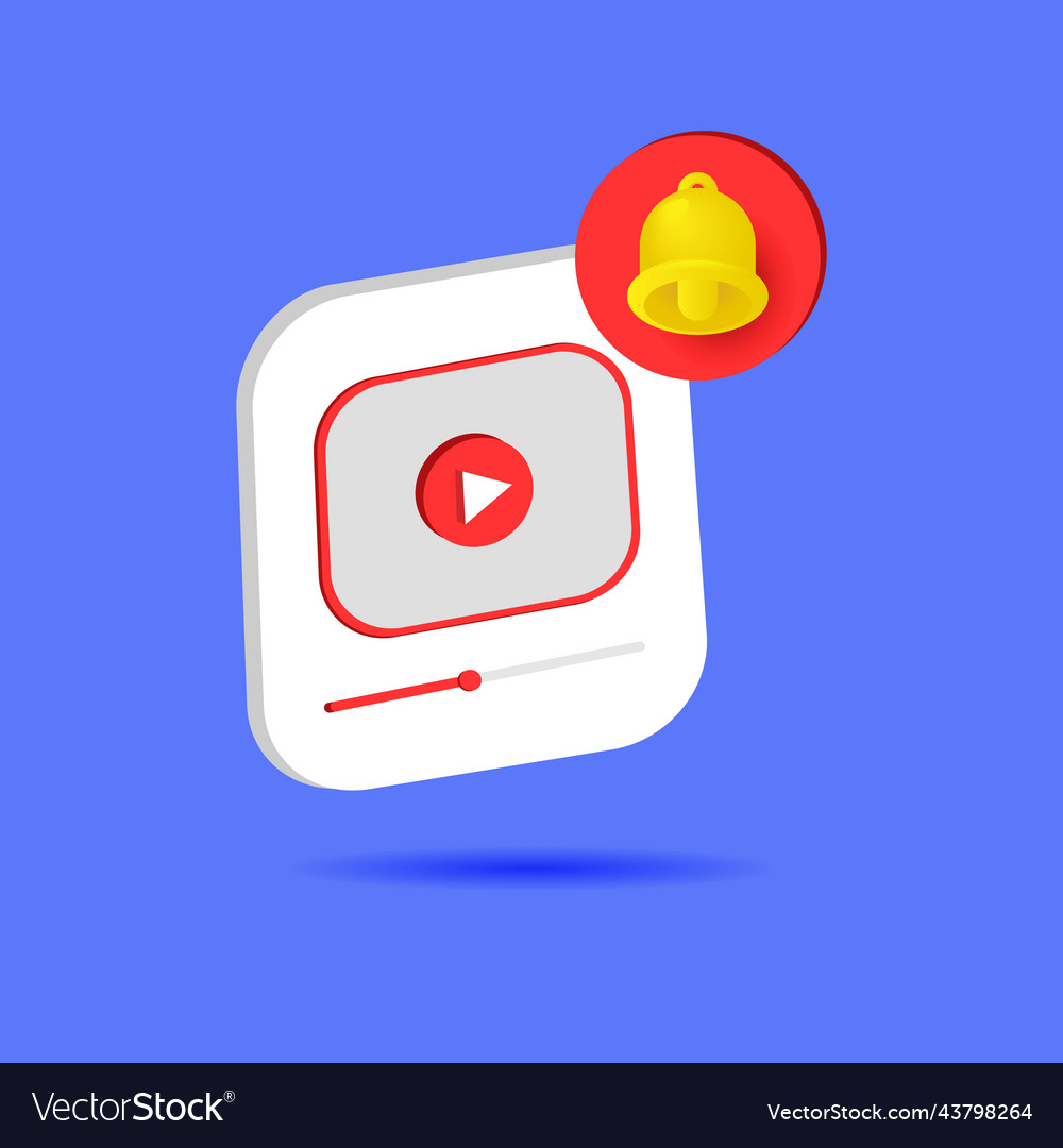 3d screen video with notification alert design