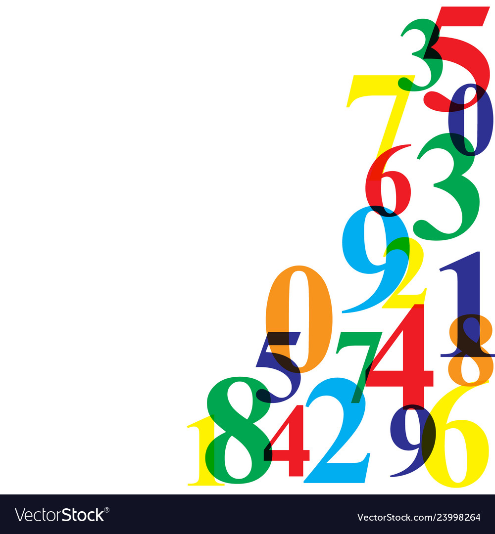 Background with numbers copy space