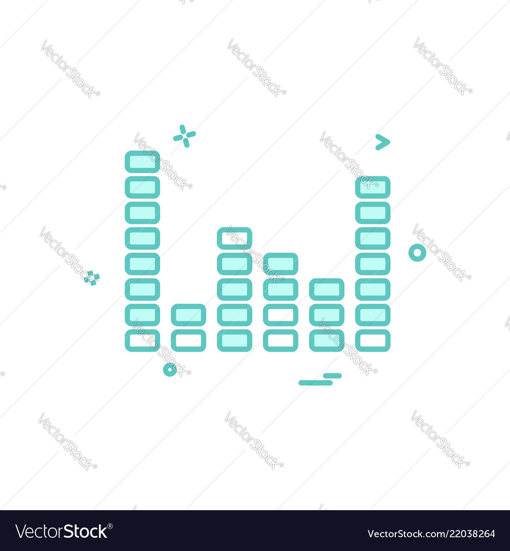 Bar graph icon design Vector Image Bar graph icon design