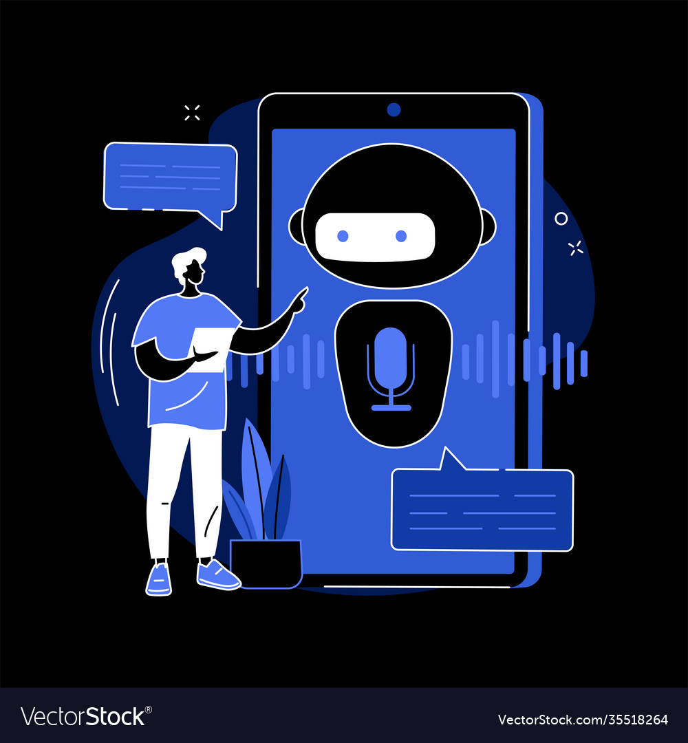 Chatbot voice controlled virtual assistant Vector Image Chatbot voice controlled virtual assistant