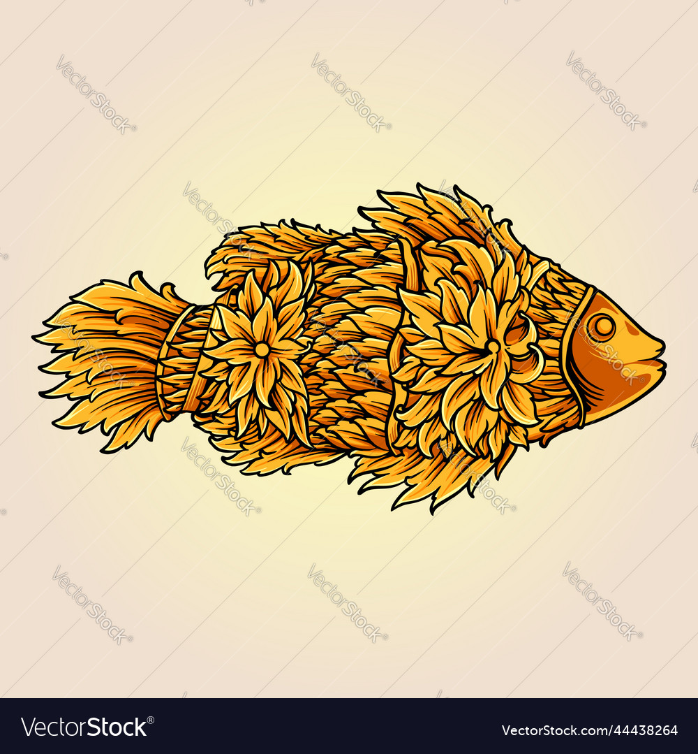 Classic elegant fish ornament