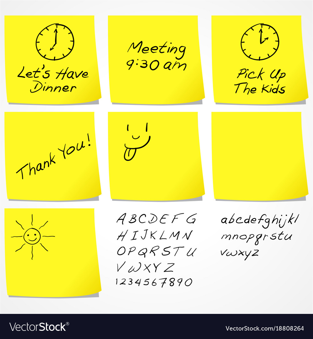 Colorful Sticky Notes with Text