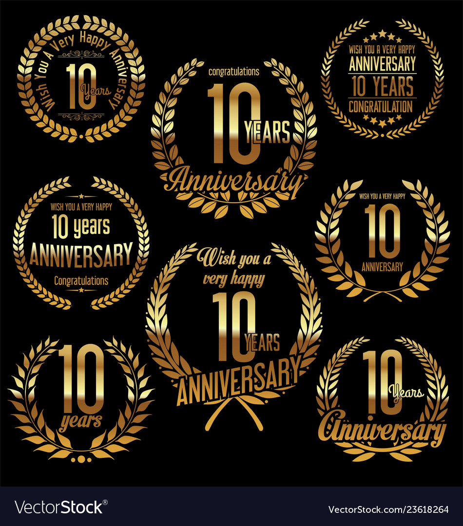 Golden laurel wreath anniversary collection 10