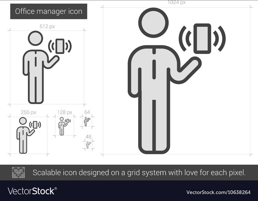 Office Manager Line-Symbol