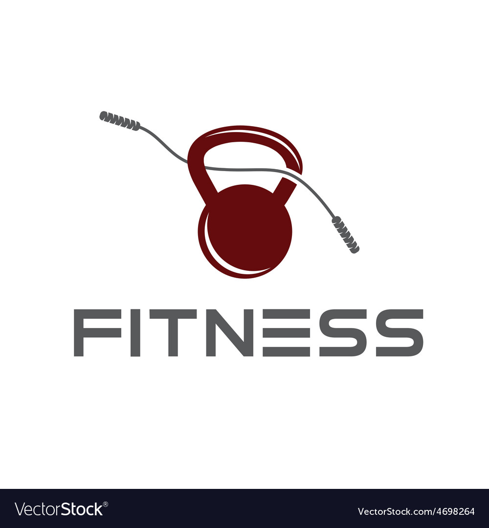 Skipping rope and kettlebell design template