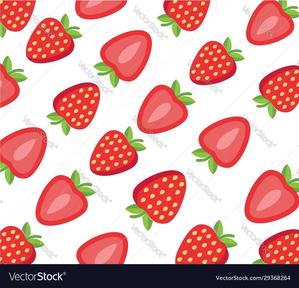 Strawberry seamless pattern design background