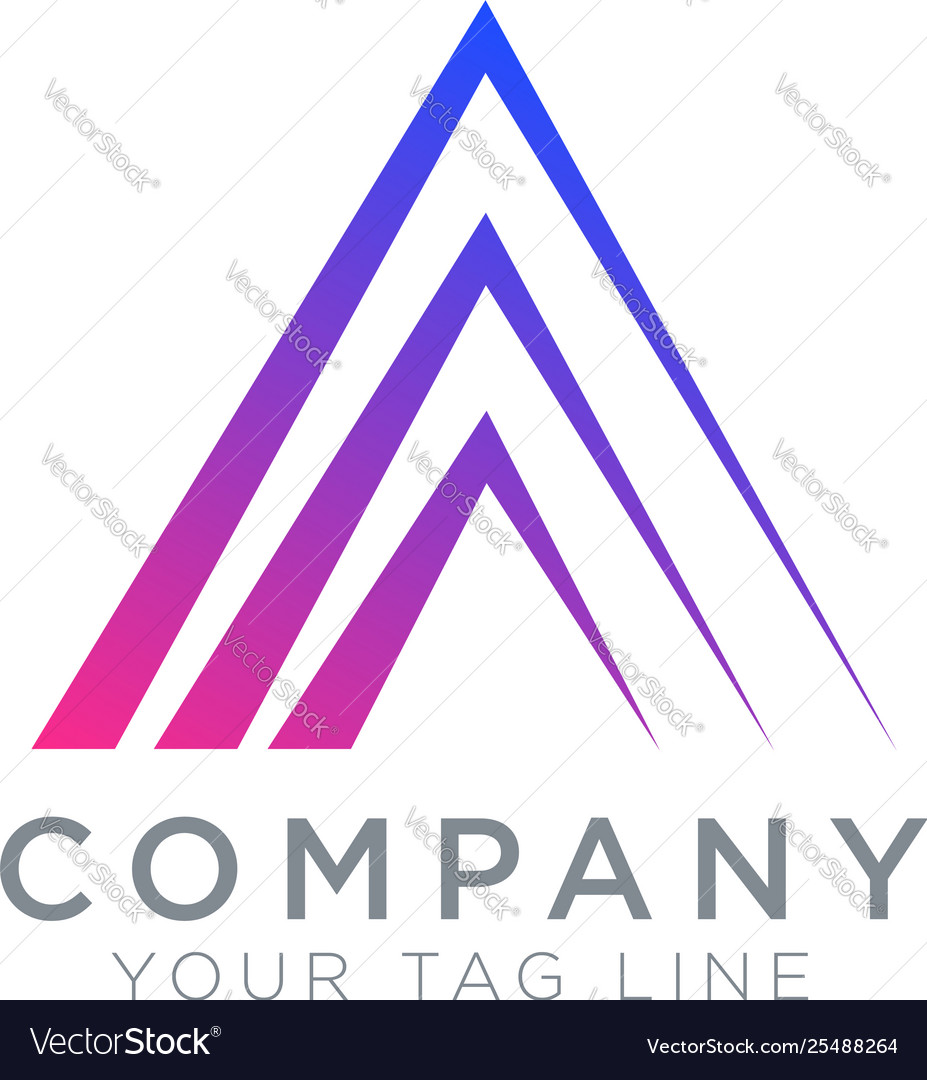 Triangular logo template symbol spirit