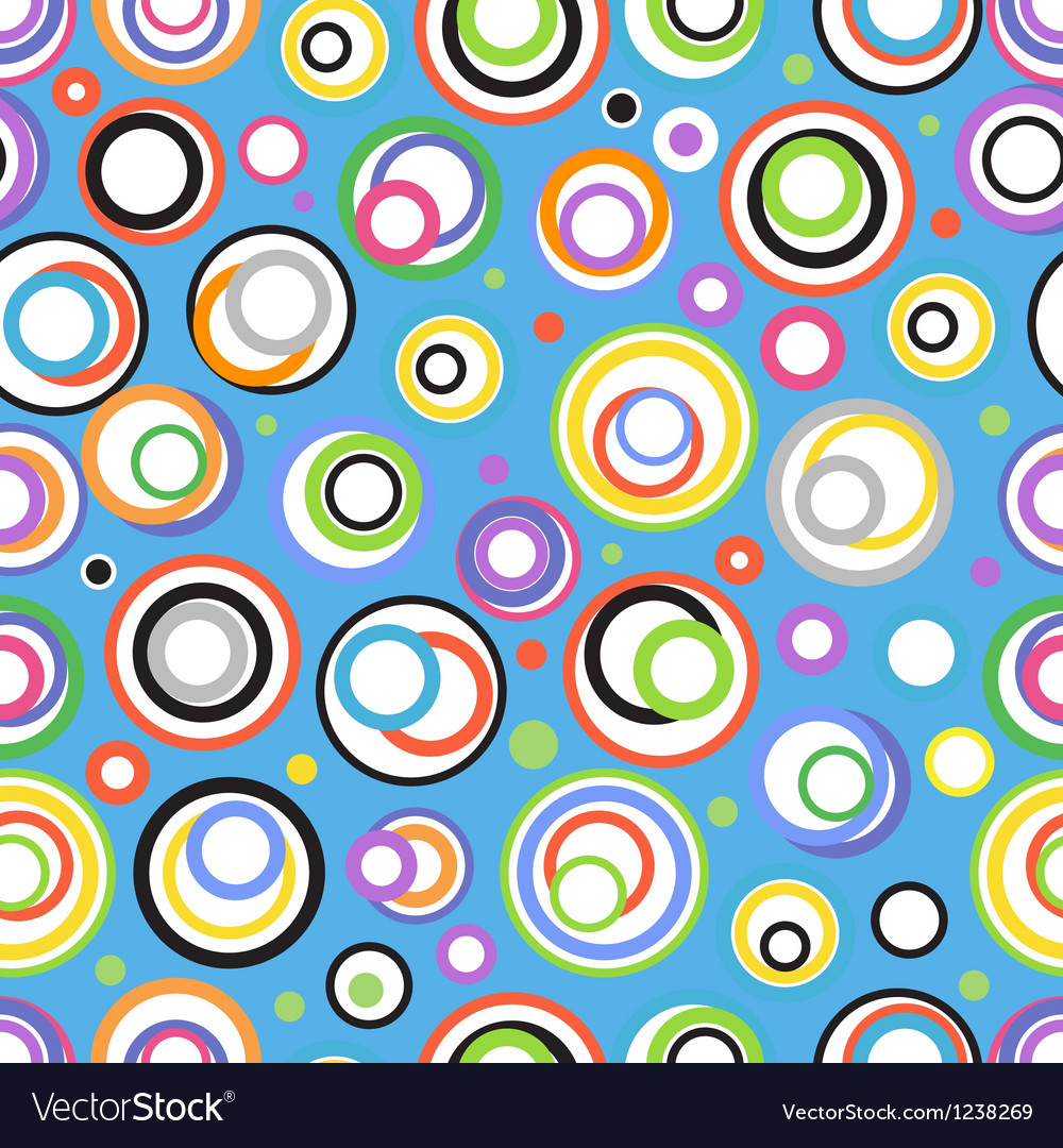 Abstract seamless background of color circles Vector Image