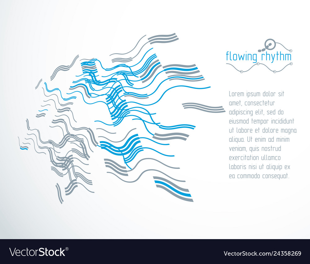 Abstract wavy lines rhythm pattern for use vector image Abstract wavy lines rhythm pattern for use