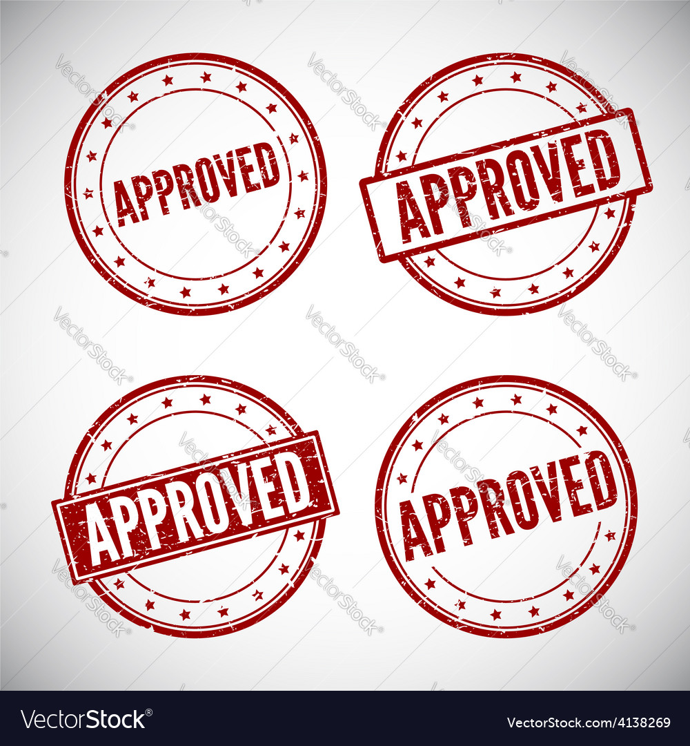 Approved stamp Royalty Free Vector Image - VectorStock