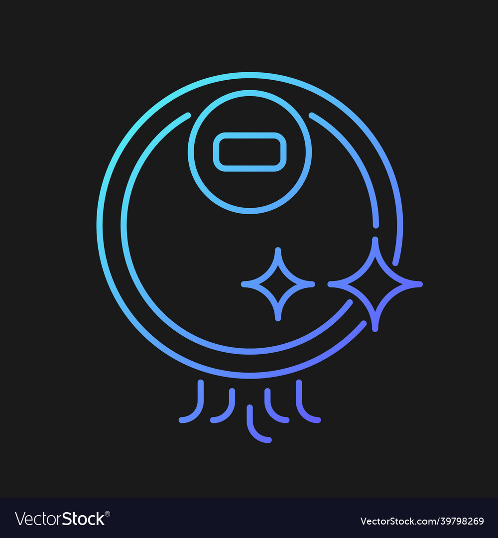 Cleaning robots gradient icon for dark theme