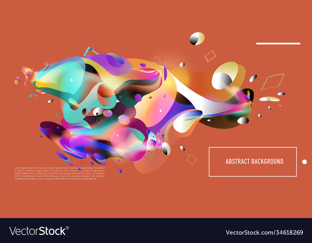 Colorful abstract fluid gradient pattern vector image Colorful abstract fluid gradient pattern