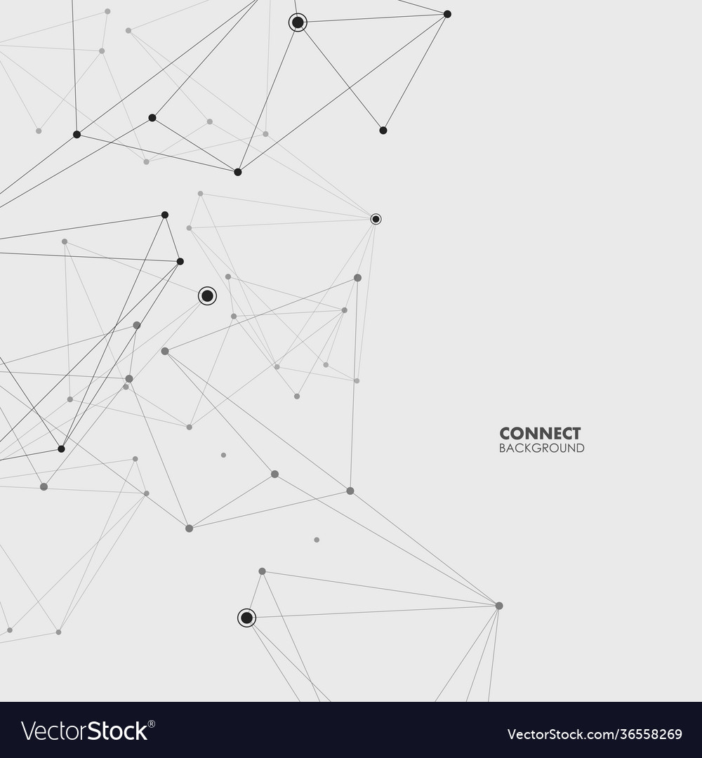 Connection science and technology background vector image Connection science and technology background