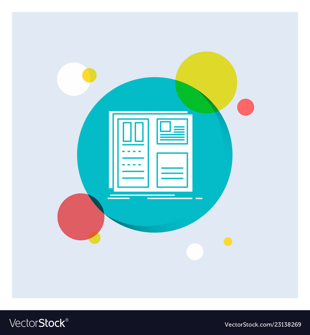Design grid interface layout ui white glyph icon vector image Design grid interface layout ui white glyph icon