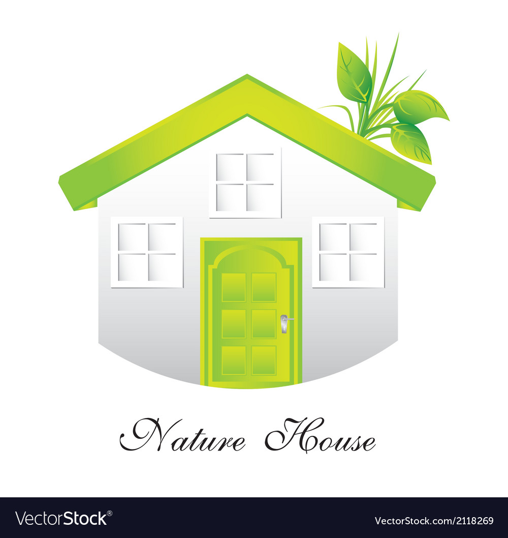 Ecology house isolated over white background